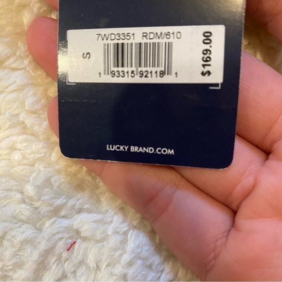 Lucky Brand Sherpa Lined Buffalo Plaid Button Down Jacket Small NEW Red Black - Picture 10 of 10